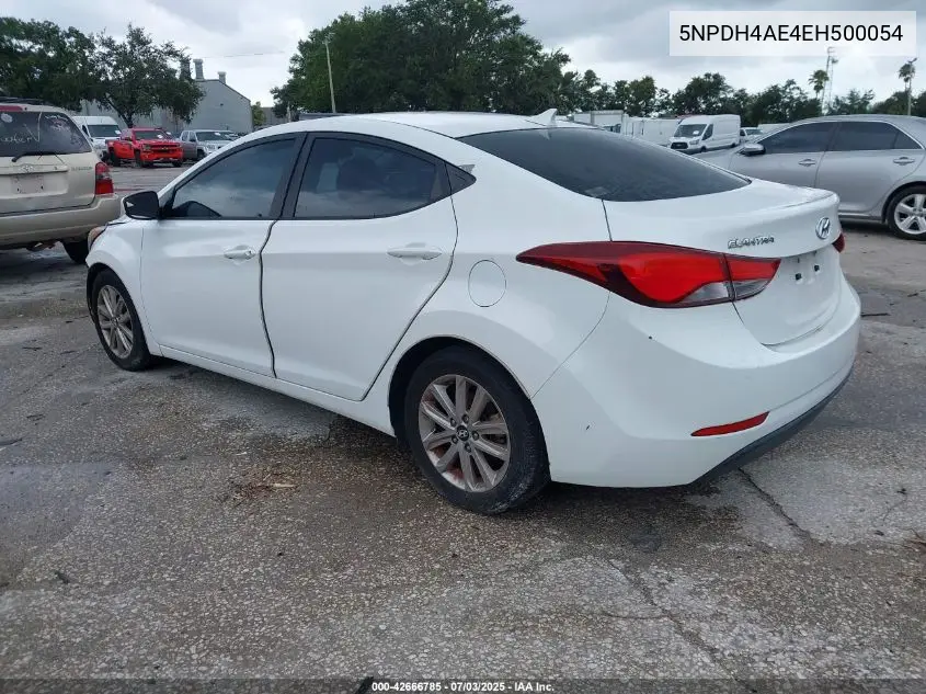 2014 Hyundai Elantra Se VIN: 5NPDH4AE4EH500054 Lot: 42666785