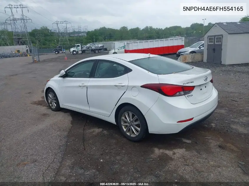2015 Hyundai Elantra Se VIN: 5NPDH4AE6FH554165 Lot: 42263620