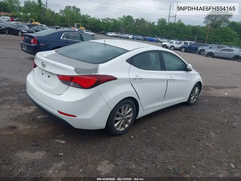 2015 Hyundai Elantra Se VIN: 5NPDH4AE6FH554165 Lot: 42263620