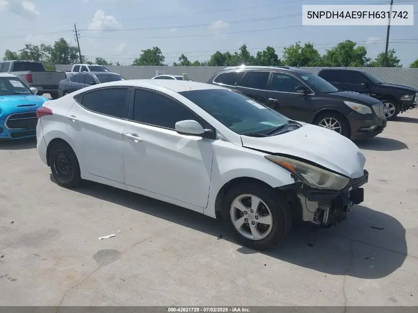 2015 Hyundai Elantra Se VIN: 5NPDH4AE9FH631742 Lot: 42621729