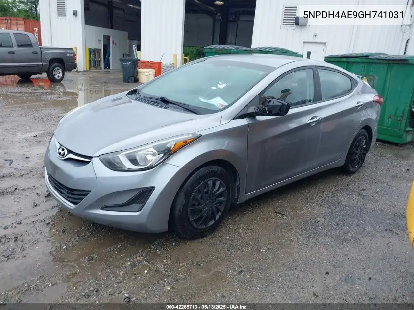 2016 Hyundai Elantra Se VIN: 5NPDH4AE9GH741031 Lot: 42265713