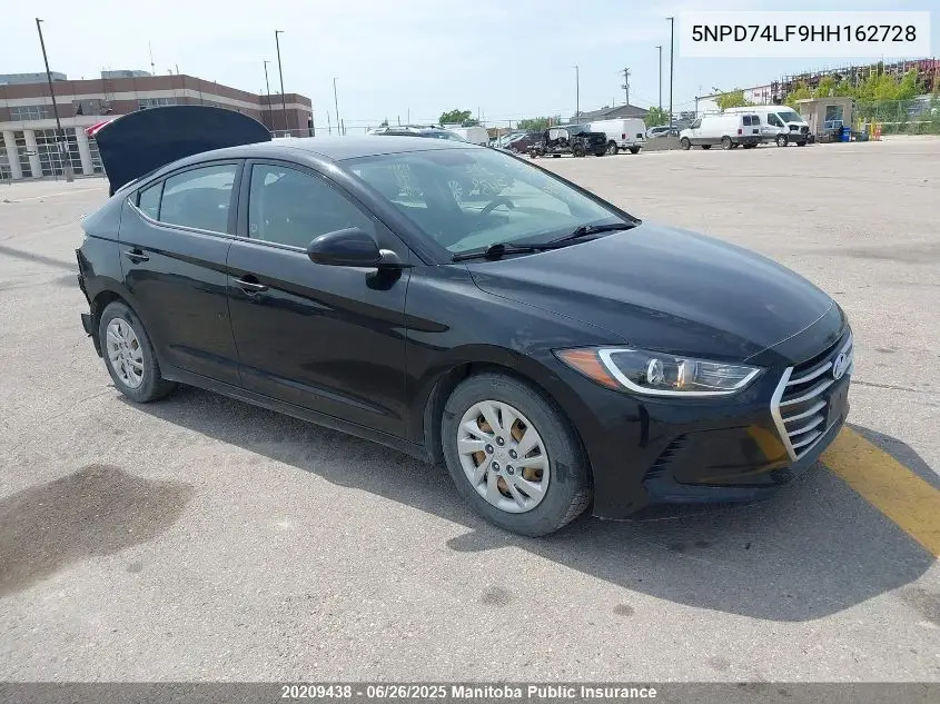 2017 Hyundai Elantra Le VIN: 5NPD74LF9HH162728 Lot: 20209438