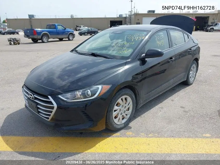 2017 Hyundai Elantra Le VIN: 5NPD74LF9HH162728 Lot: 20209438