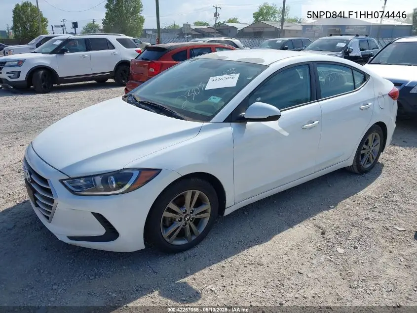 2017 Hyundai Elantra Se VIN: 5NPD84LF1HH074446 Lot: 42267056