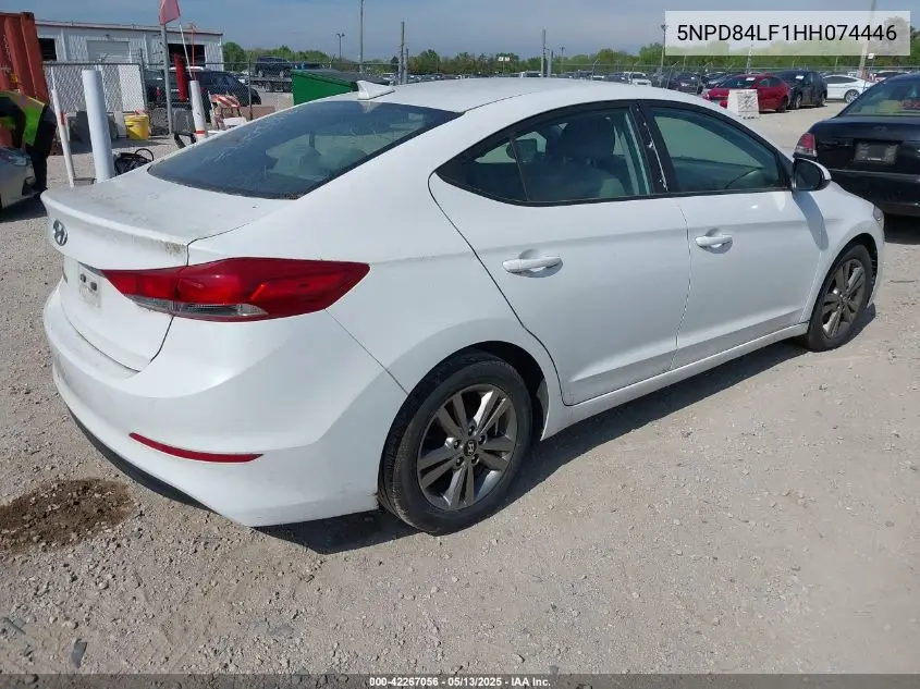 2017 Hyundai Elantra Se VIN: 5NPD84LF1HH074446 Lot: 42267056