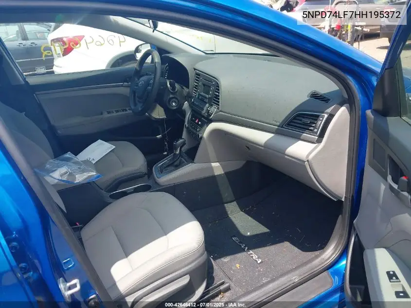 2017 Hyundai Elantra Se VIN: 5NPD74LF7HH195372 Lot: 42646412
