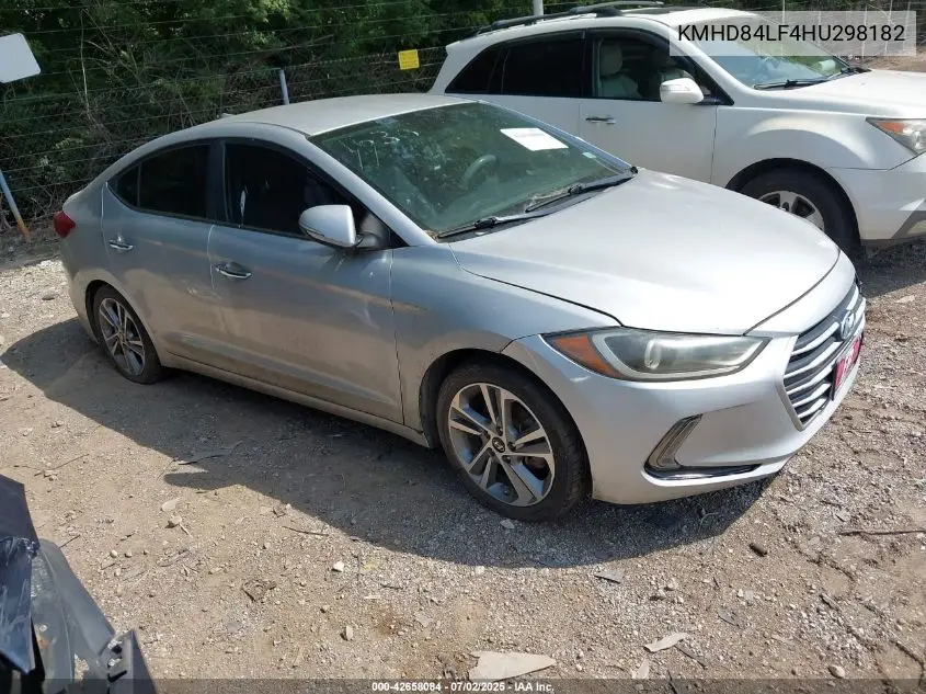 2017 Hyundai Elantra Limited VIN: KMHD84LF4HU298182 Lot: 42658084