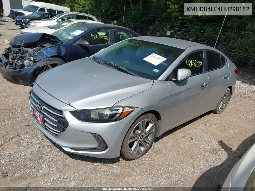 2017 Hyundai Elantra Limited VIN: KMHD84LF4HU298182 Lot: 42658084
