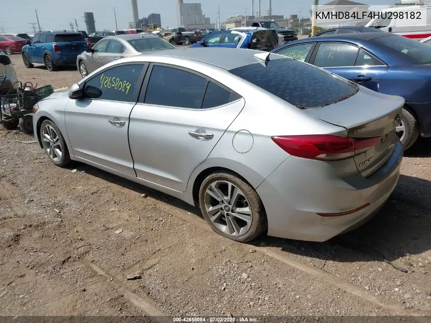 2017 Hyundai Elantra Limited VIN: KMHD84LF4HU298182 Lot: 42658084