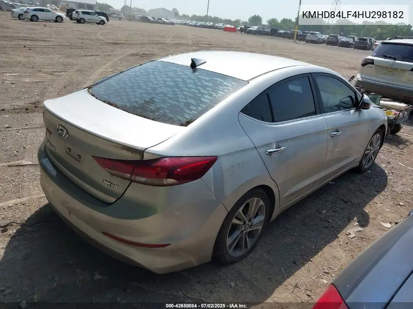 2017 Hyundai Elantra Limited VIN: KMHD84LF4HU298182 Lot: 42658084