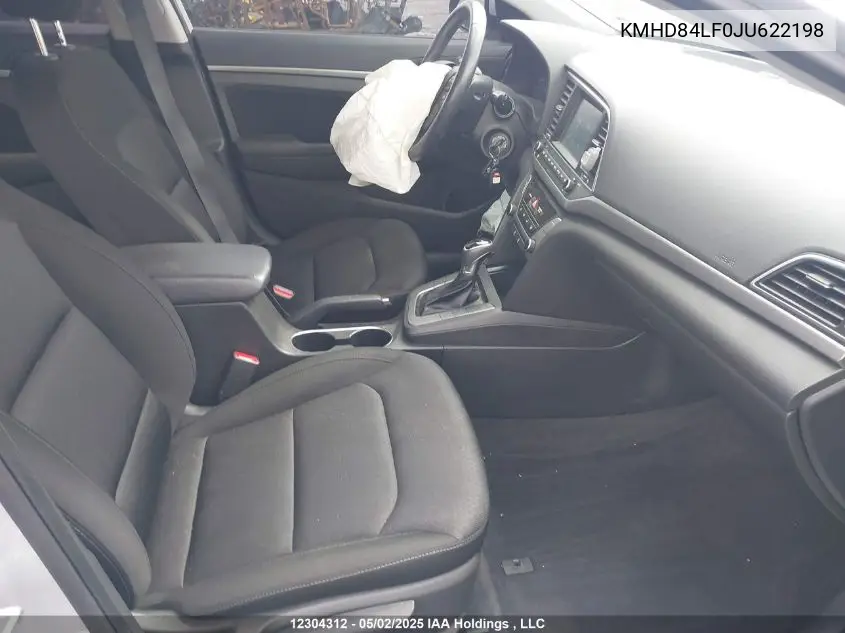 2018 Hyundai Elantra Gl VIN: KMHD84LF0JU622198 Lot: 12304312