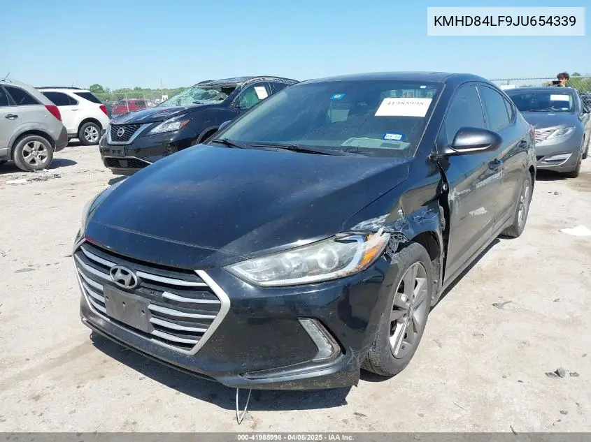 2018 Hyundai Elantra Value Edition VIN: KMHD84LF9JU654339 Lot: 41985998