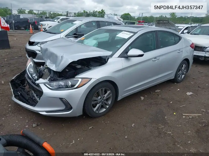 2018 Hyundai Elantra Value Edition VIN: 5NPD84LF4JH357347 Lot: 42214322