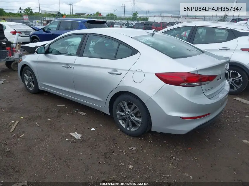 2018 Hyundai Elantra Value Edition VIN: 5NPD84LF4JH357347 Lot: 42214322