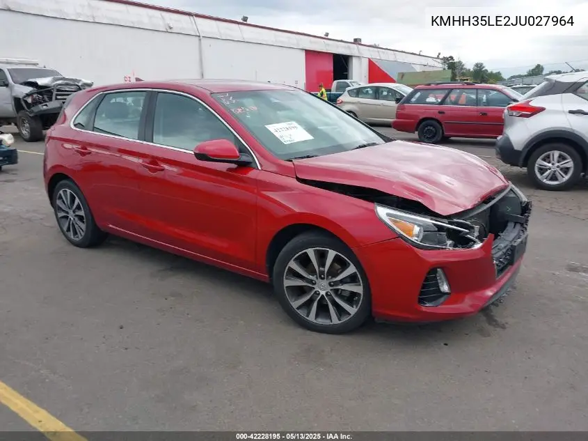 2018 Hyundai Elantra Gt VIN: KMHH35LE2JU027964 Lot: 42228195
