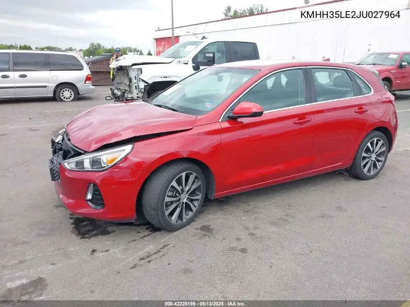 2018 Hyundai Elantra Gt VIN: KMHH35LE2JU027964 Lot: 42228195