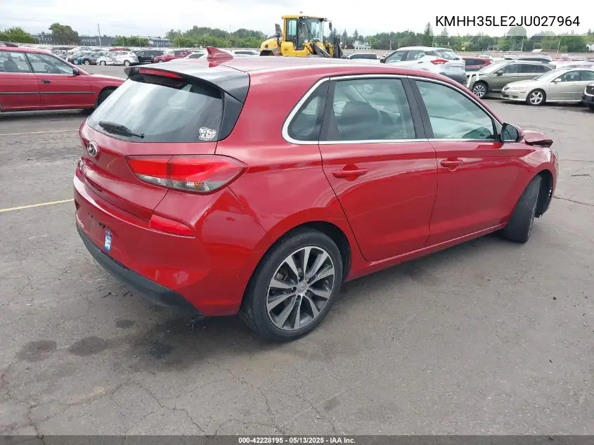 2018 Hyundai Elantra Gt VIN: KMHH35LE2JU027964 Lot: 42228195