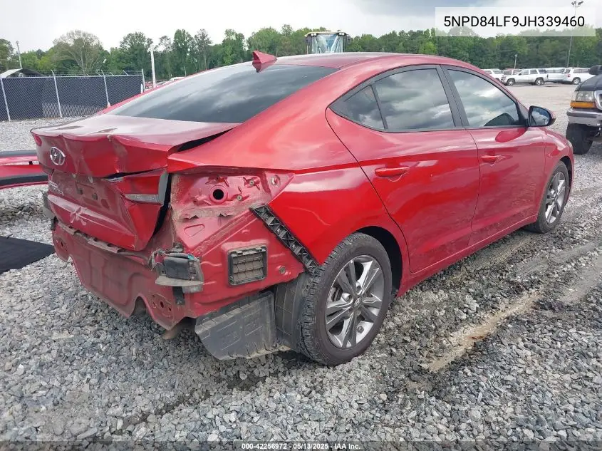 2018 Hyundai Elantra Sel VIN: 5NPD84LF9JH339460 Lot: 42256972
