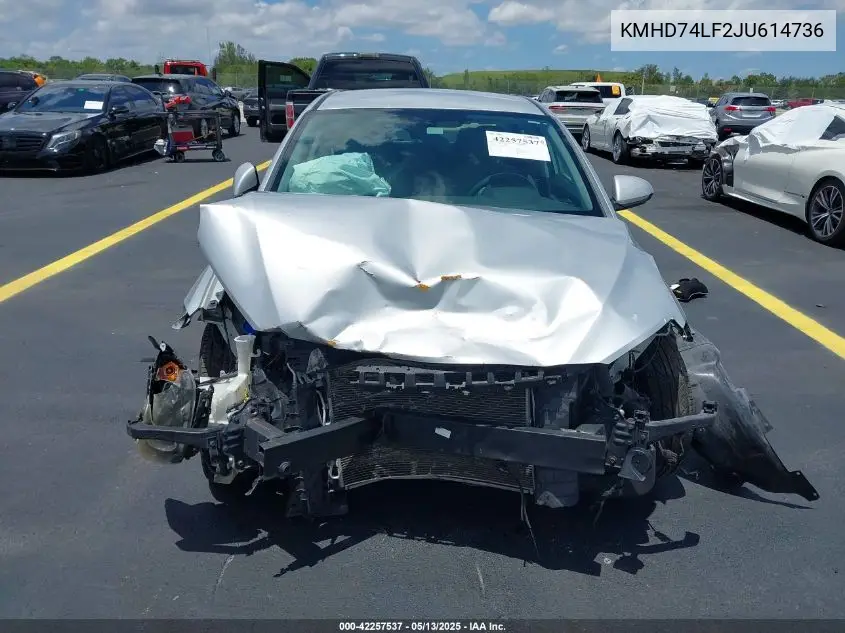 2018 Hyundai Elantra Se VIN: KMHD74LF2JU614736 Lot: 42257537