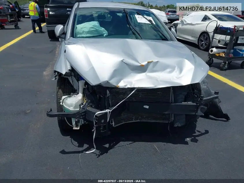 2018 Hyundai Elantra Se VIN: KMHD74LF2JU614736 Lot: 42257537