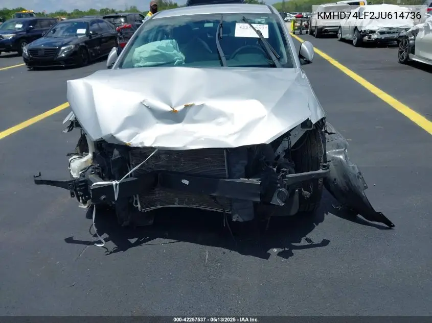 2018 Hyundai Elantra Se VIN: KMHD74LF2JU614736 Lot: 42257537