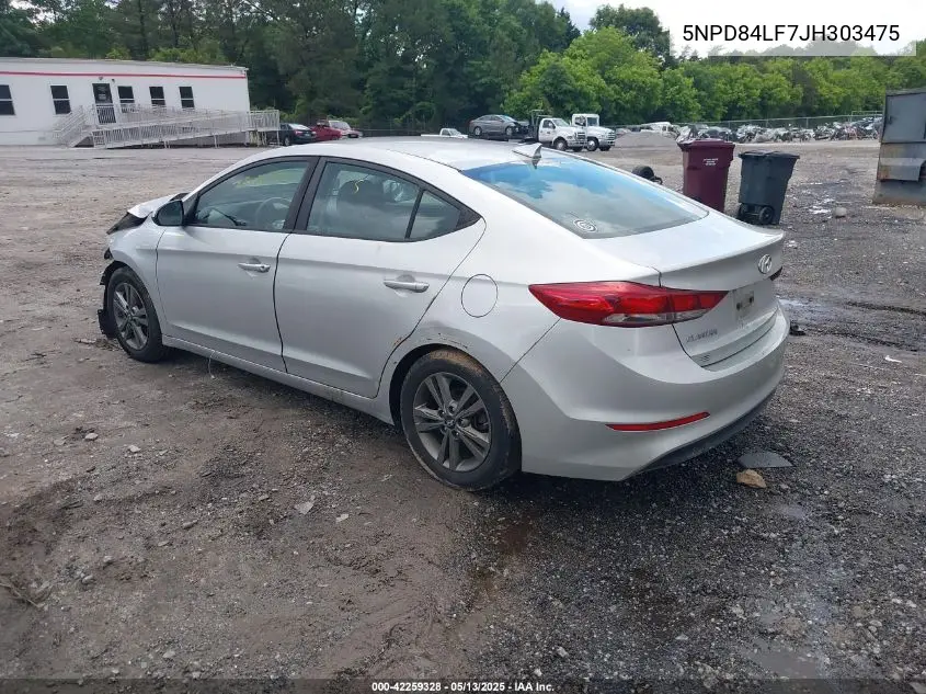 2018 Hyundai Elantra Sel VIN: 5NPD84LF7JH303475 Lot: 42259328