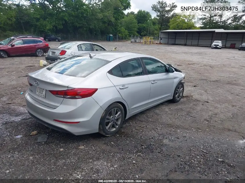 2018 Hyundai Elantra Sel VIN: 5NPD84LF7JH303475 Lot: 42259328