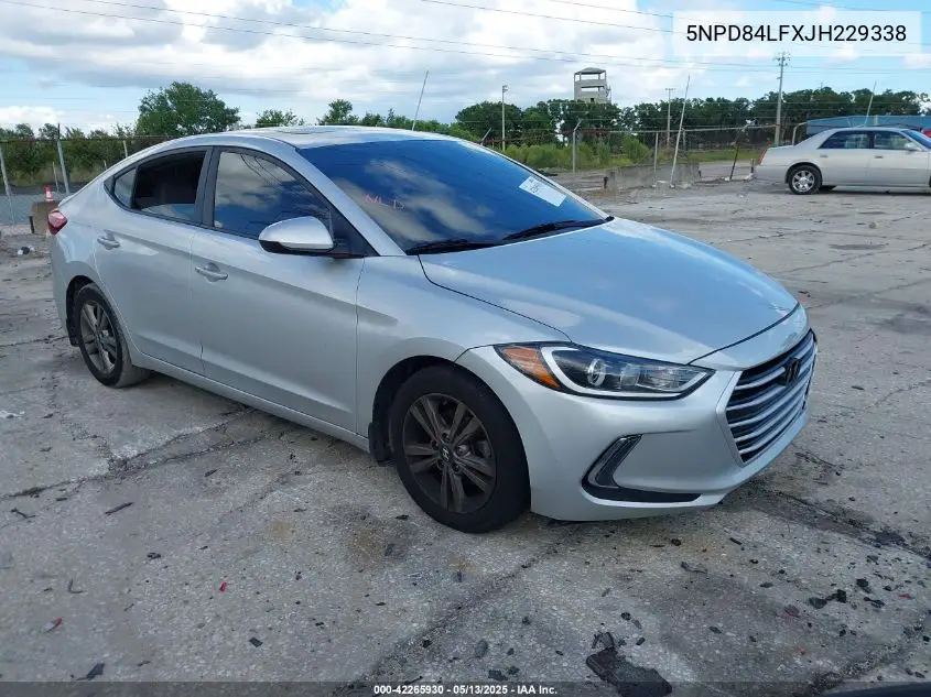 2018 Hyundai Elantra Value Edition VIN: 5NPD84LFXJH229338 Lot: 42265930
