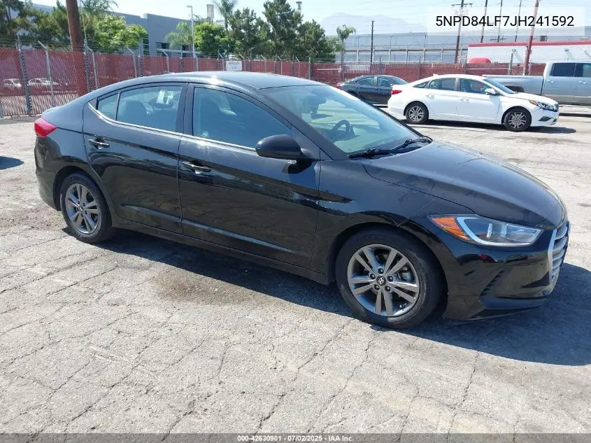 2018 Hyundai Elantra Sel VIN: 5NPD84LF7JH241592 Lot: 42630901