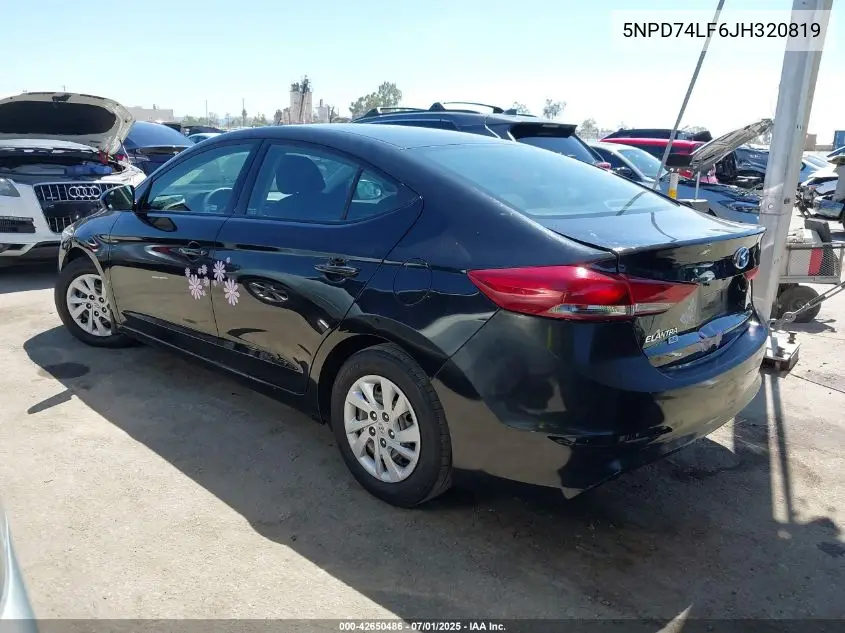 5npd74lf6jh320819 5NPD74LF6JH320819 2018 Hyundai Elantra Se