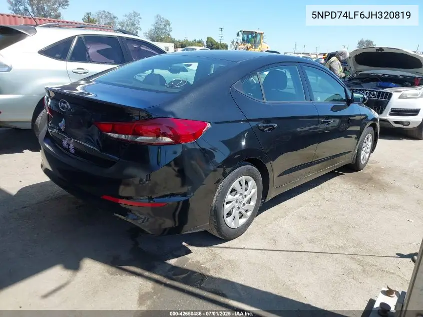 5npd74lf6jh320819 5NPD74LF6JH320819 2018 Hyundai Elantra Se