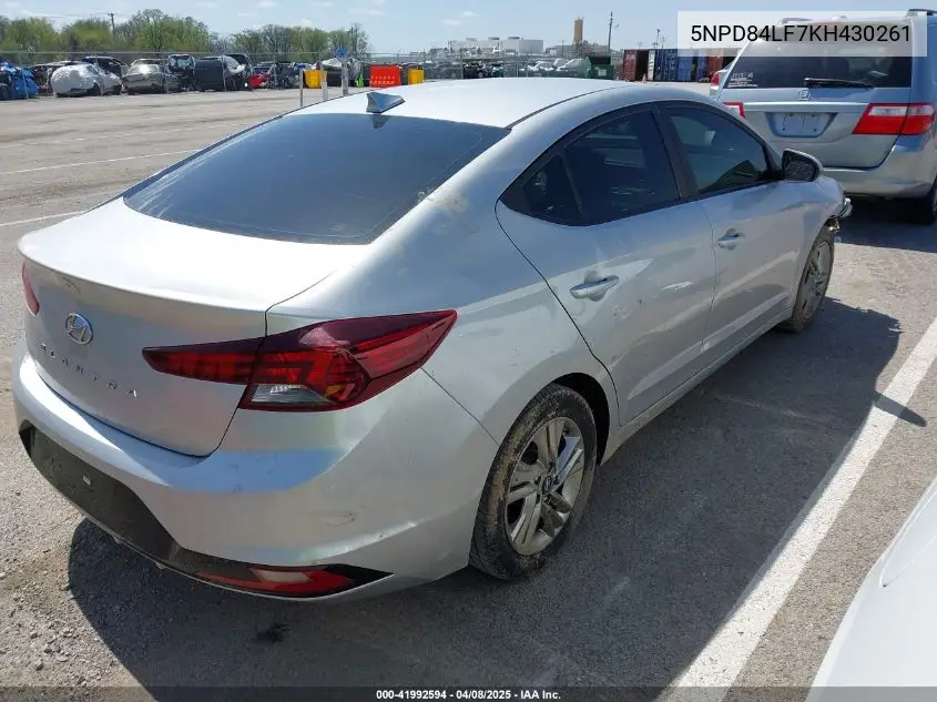 2019 Hyundai Elantra Sel VIN: 5NPD84LF7KH430261 Lot: 41992594