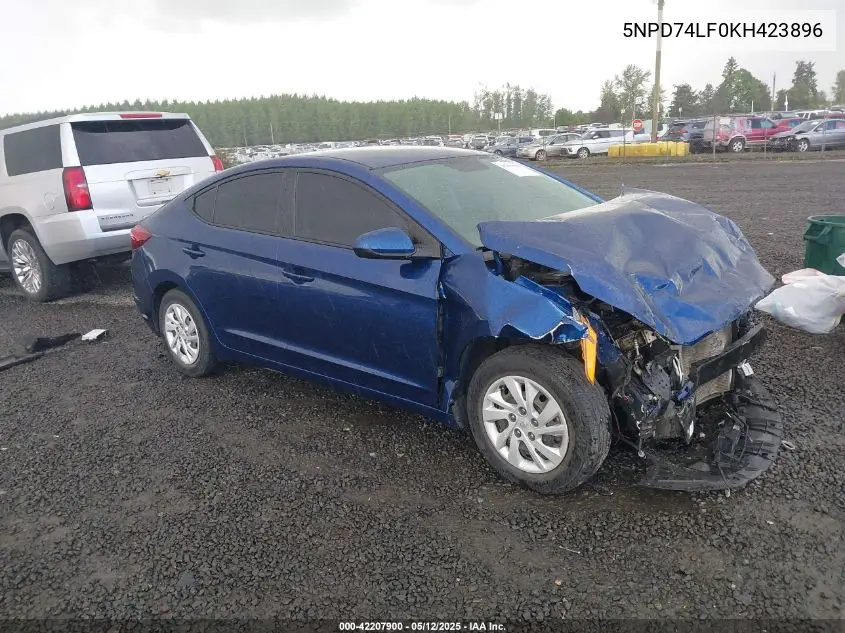 2019 Hyundai Elantra Se VIN: 5NPD74LF0KH423896 Lot: 42207900