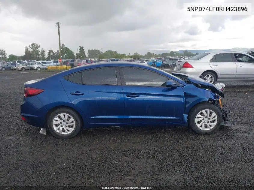 2019 Hyundai Elantra Se VIN: 5NPD74LF0KH423896 Lot: 42207900