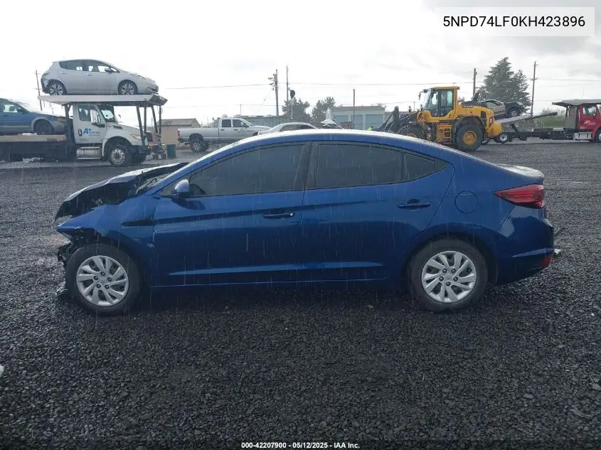 2019 Hyundai Elantra Se VIN: 5NPD74LF0KH423896 Lot: 42207900