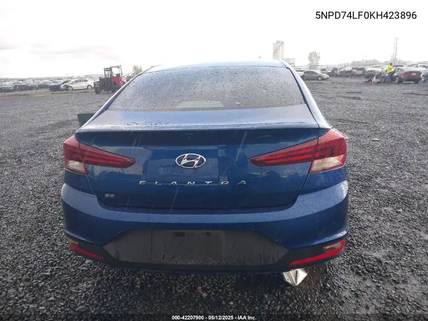 2019 Hyundai Elantra Se VIN: 5NPD74LF0KH423896 Lot: 42207900
