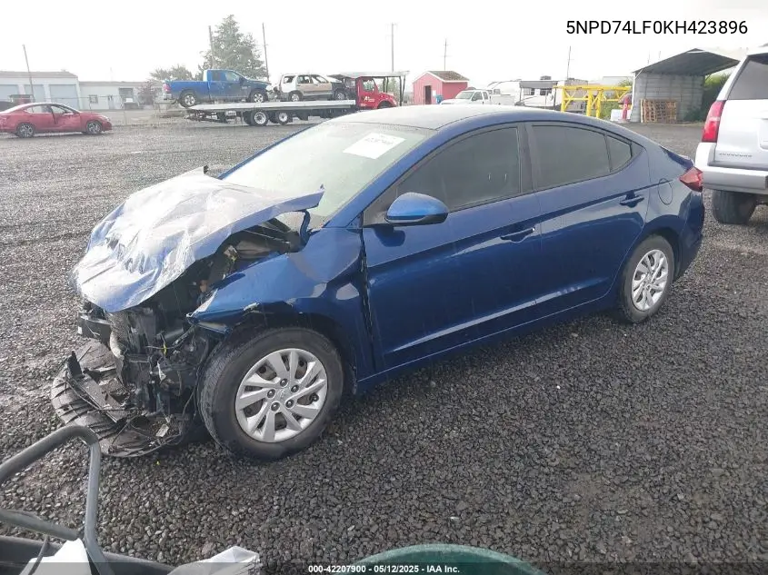 2019 Hyundai Elantra Se VIN: 5NPD74LF0KH423896 Lot: 42207900