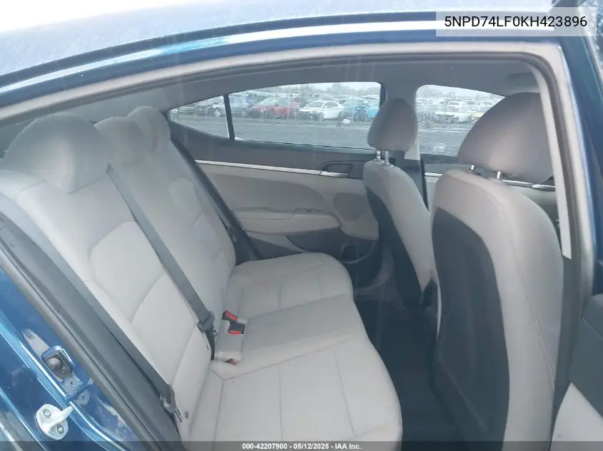 2019 Hyundai Elantra Se VIN: 5NPD74LF0KH423896 Lot: 42207900