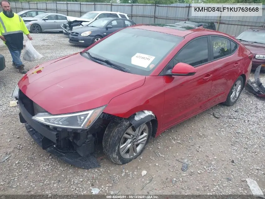 2019 Hyundai Elantra Value Edition VIN: KMHD84LF1KU763668 Lot: 42240291