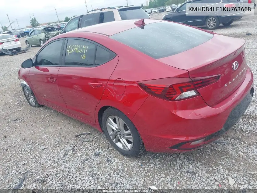 2019 Hyundai Elantra Value Edition VIN: KMHD84LF1KU763668 Lot: 42240291