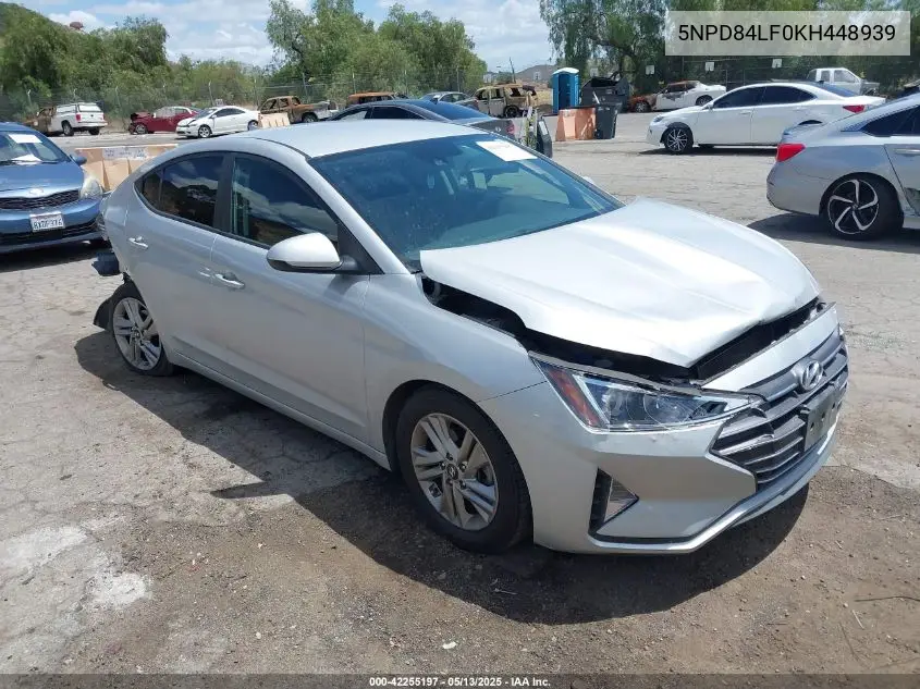 2019 Hyundai Elantra Sel VIN: 5NPD84LF0KH448939 Lot: 42255197