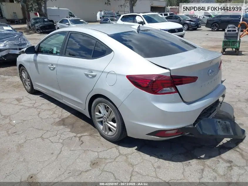 2019 Hyundai Elantra Sel VIN: 5NPD84LF0KH448939 Lot: 42255197
