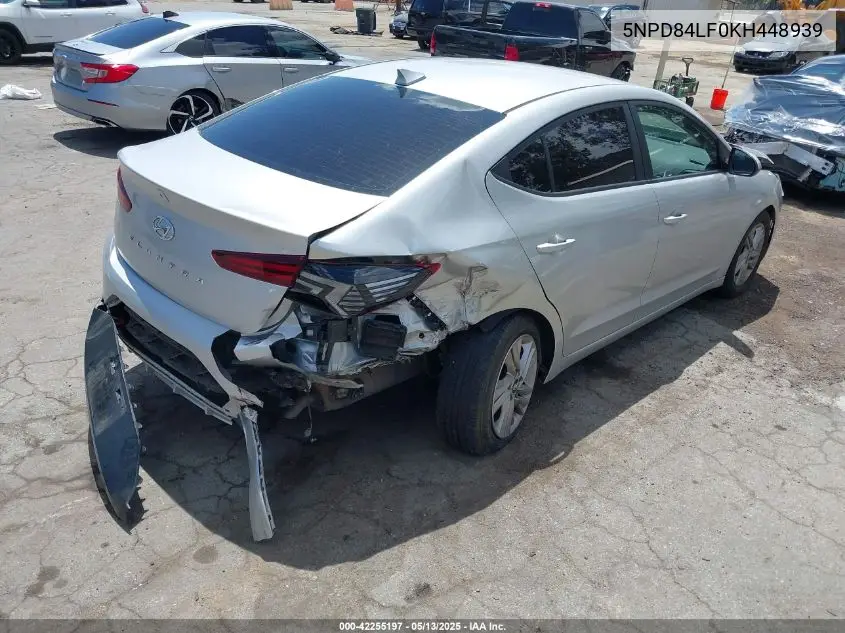 2019 Hyundai Elantra Sel VIN: 5NPD84LF0KH448939 Lot: 42255197
