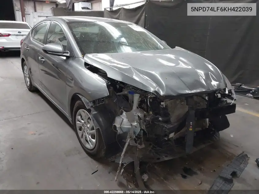 2019 Hyundai Elantra Se VIN: 5NPD74LF6KH422039 Lot: 42256668
