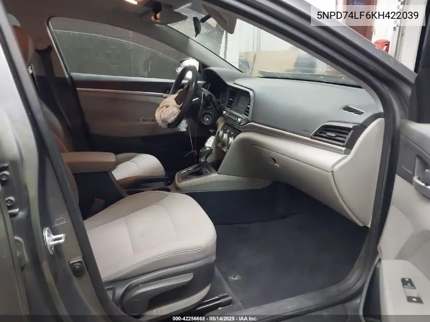 2019 Hyundai Elantra Se VIN: 5NPD74LF6KH422039 Lot: 42256668