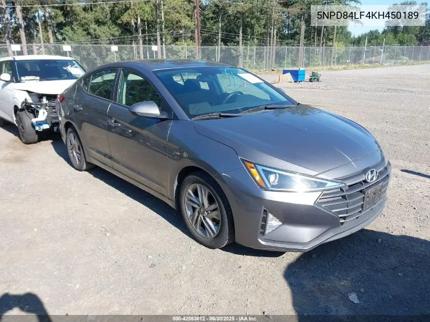 2019 Hyundai Elantra Value Edition VIN: 5NPD84LF4KH450189 Lot: 42563612