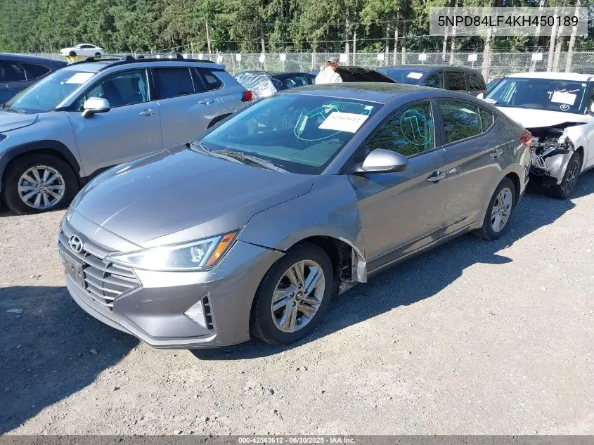2019 Hyundai Elantra Value Edition VIN: 5NPD84LF4KH450189 Lot: 42563612