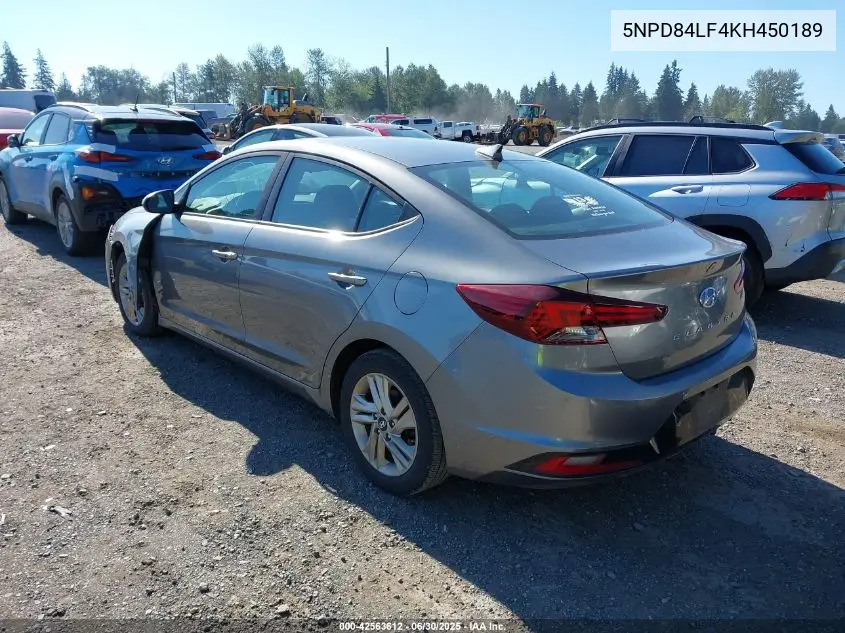 2019 Hyundai Elantra Value Edition VIN: 5NPD84LF4KH450189 Lot: 42563612