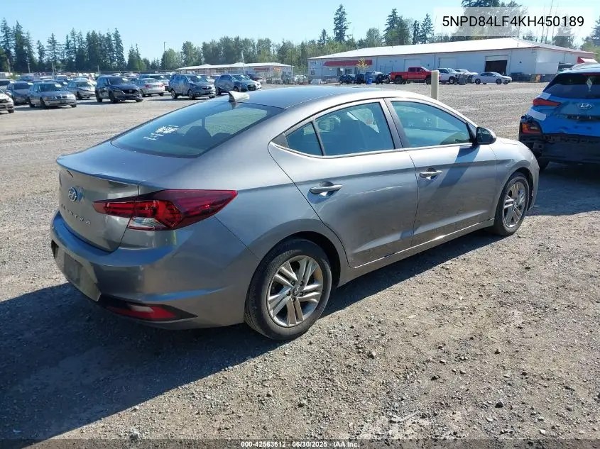 2019 Hyundai Elantra Value Edition VIN: 5NPD84LF4KH450189 Lot: 42563612
