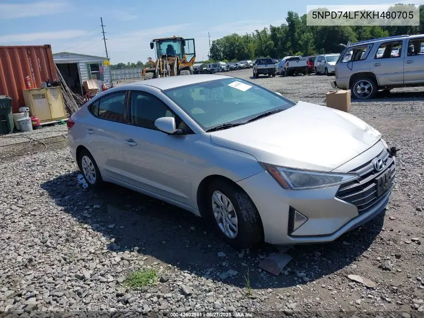 2019 Hyundai Elantra Se VIN: 5NPD74LFXKH480705 Lot: 42602981